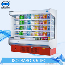 Refrigerador de exhibición de supermercado comercial de refrigeración por ventilador